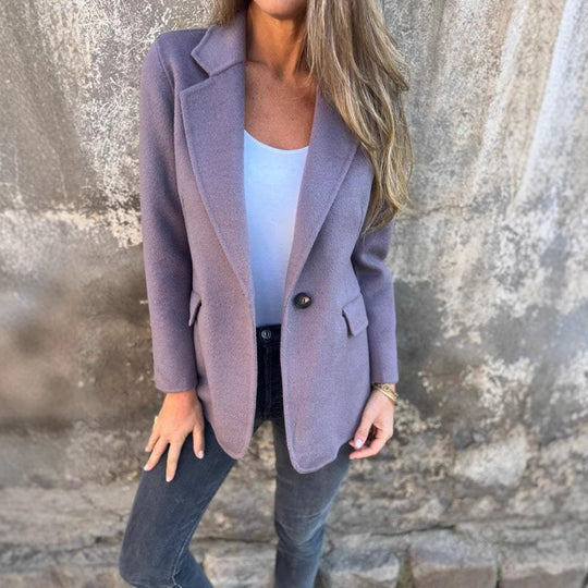Damen elegante Wolljacke mit schmalem Schnitt R&B