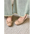 Damen elegante Ballerinas mit zarter Schleifenverzierung R&B
