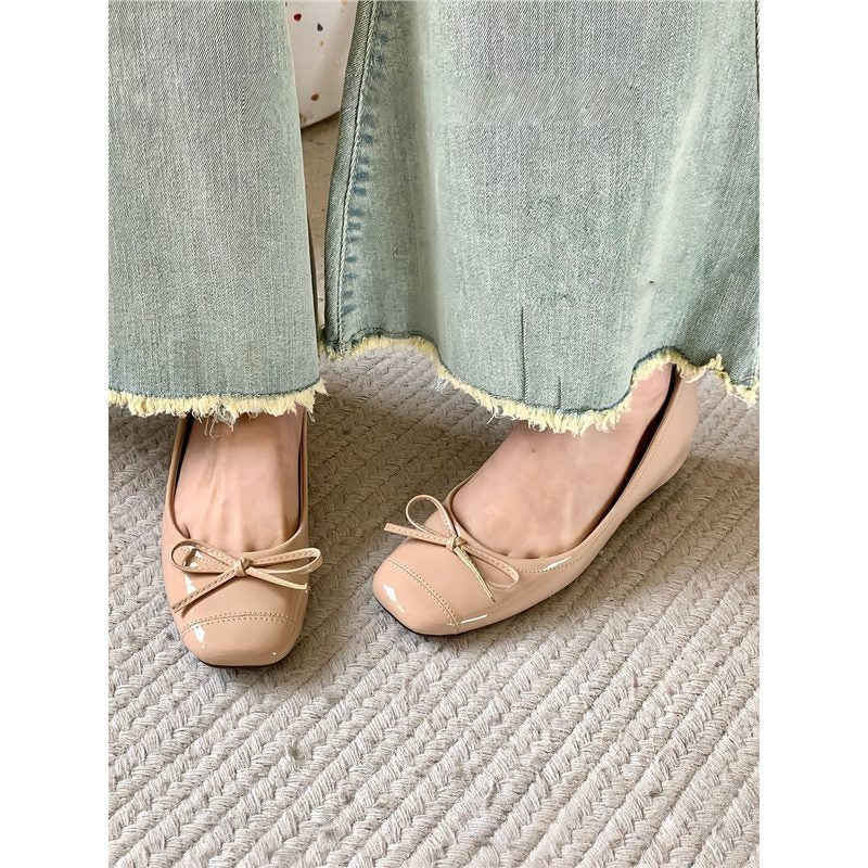 Damen elegante Ballerinas mit zarter Schleifenverzierung R&B