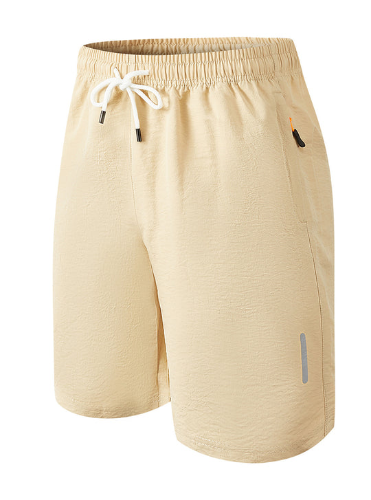 Herren nan ultraleichte schnelltrocknende Sport- und Badeshorts mit Elastikbund Kordelzug Reißverschlusstasche und reflektierendem Detail R&B
