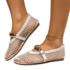 Damen Netzhigh Heels mit glänzendem Verschluss und eleganter Silhouette R&B