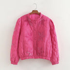 Damen gesteppte Blumenjacke R&B