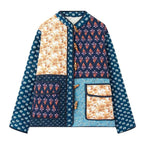 Damen Patchwork Steppjacke mit aufwendigen Mustern und praktischen Taschen R&B
