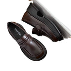 Damen Elegante Leder-Loafers mit klassischem Design und bequemer Sohle R&B