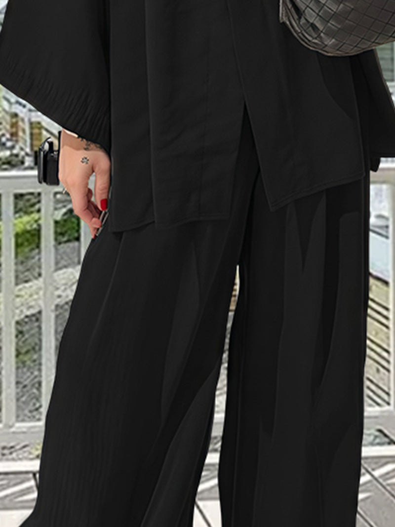 Damen Elegante Kimono-Jacke mit weiten Ärmeln und lockerer Passform R&B