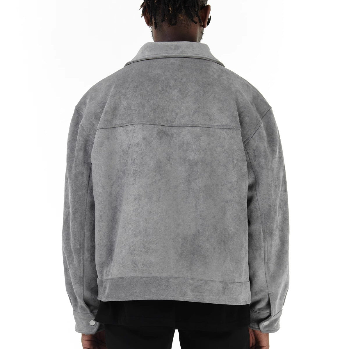 Herren Suede-Jacke mit modernen Taschen R&B