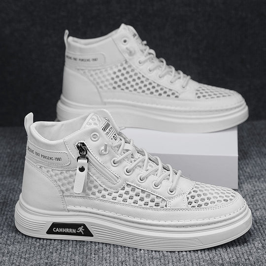 Damen Sportliche High-Top Sneakers mit atmungsaktivem Obermaterial und robustem Profil R&B