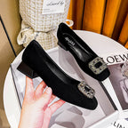 Damen elegante Ballerinas mit funkelndem Schmuck