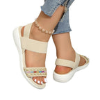 Damen Komfortable und modische Sandalen mit dekorativem Riemen R&B