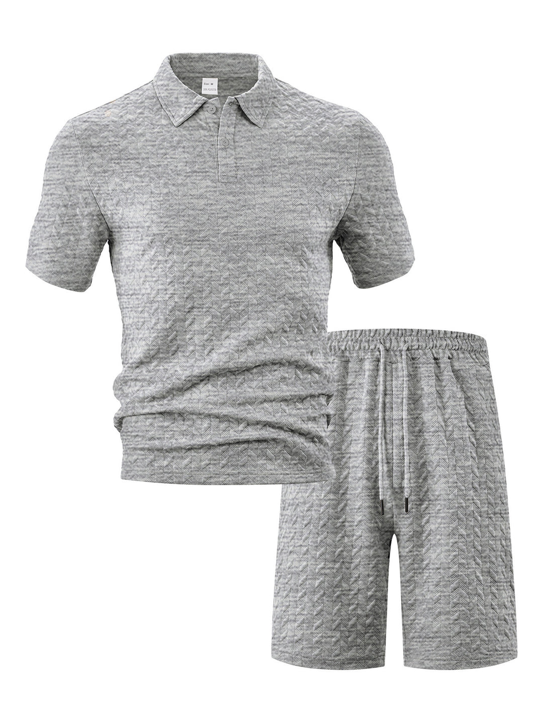 Herren nan strukturiertes Polo-Set aus atmungsaktiver Baumwollmischung R&B