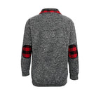 Damen Pullover mit Kragen und kariertem Detail R&B