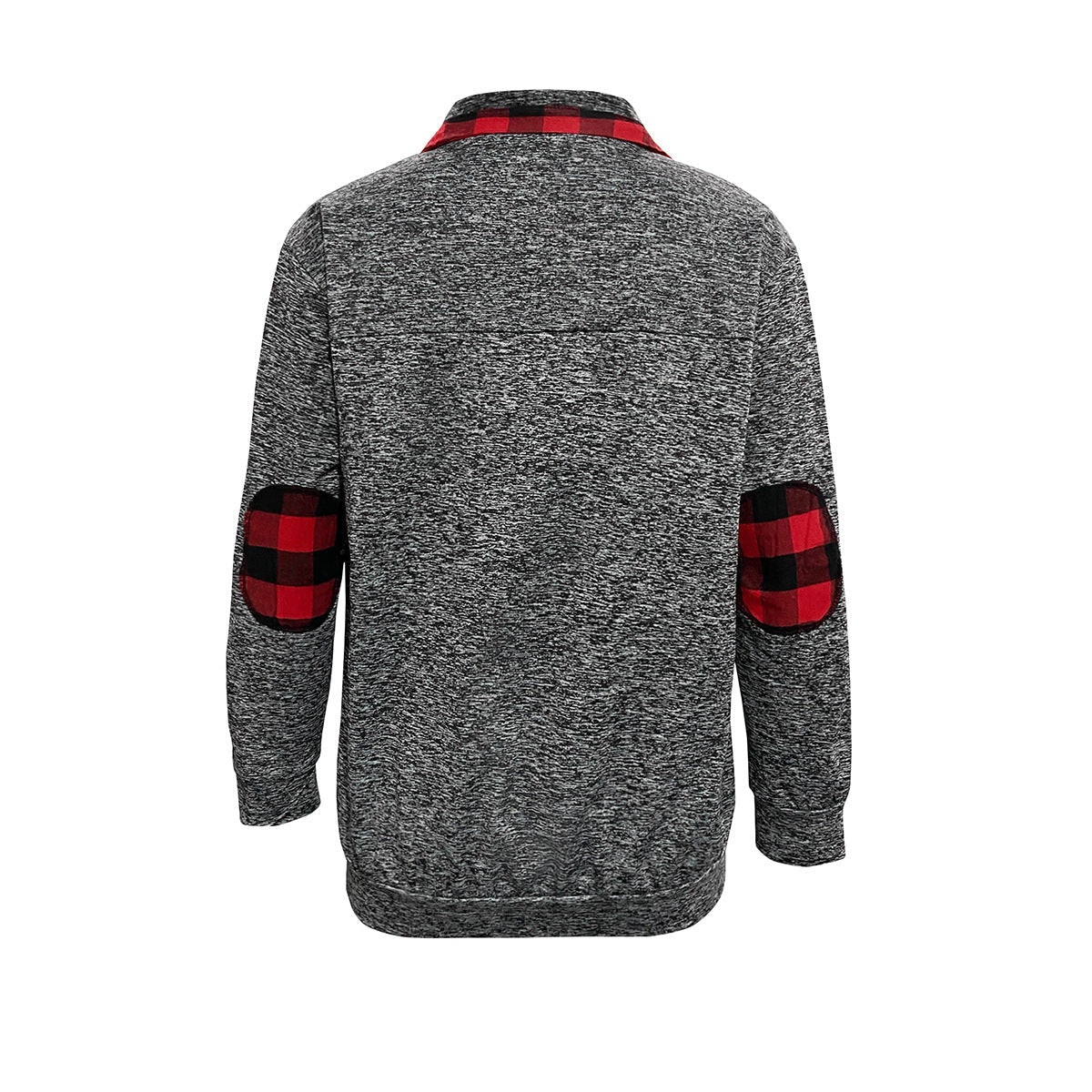 Damen Pullover mit Kragen und kariertem Detail R&B