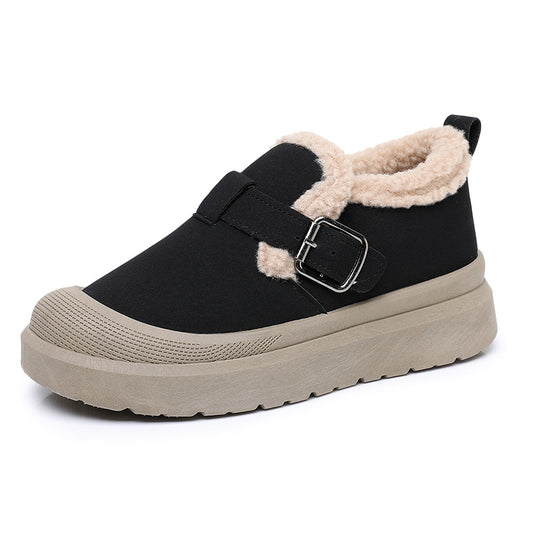 Damen Warmgefütterte Slip-On Sneakers mit verstellbarem Riemen R&B