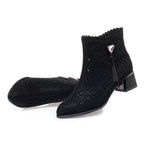 Damen Stiefeletten mit elegantem Lochdesign und raffiniertem Schmuckdetail R&B
