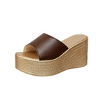 Damen Wedge-Pantoletten mit modischem Riemen