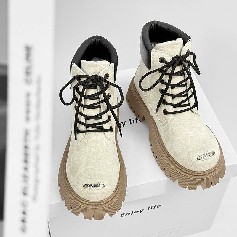 Damen modische Stiefeletten mit trendiger Profilsohle