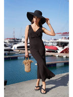 Damen Maxikleid mit schickem Wickeldesign und raffinierter Drapierung R&B