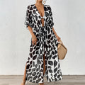 Damen modischer Strandkaftan mit seitlichem Kordelzug R&B
