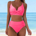 Damen Hochtailliertes Bikini-Set mit raffiniertem Twist-Oberteil R&B