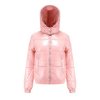 Glänzende Wasserabweisende Thermo Komfort Winterjacke Damen | R&B