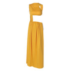 Damen Elegantes Maxikleid mit raffiniertem Cut-Out-Design und fließendem Schnitt R&B