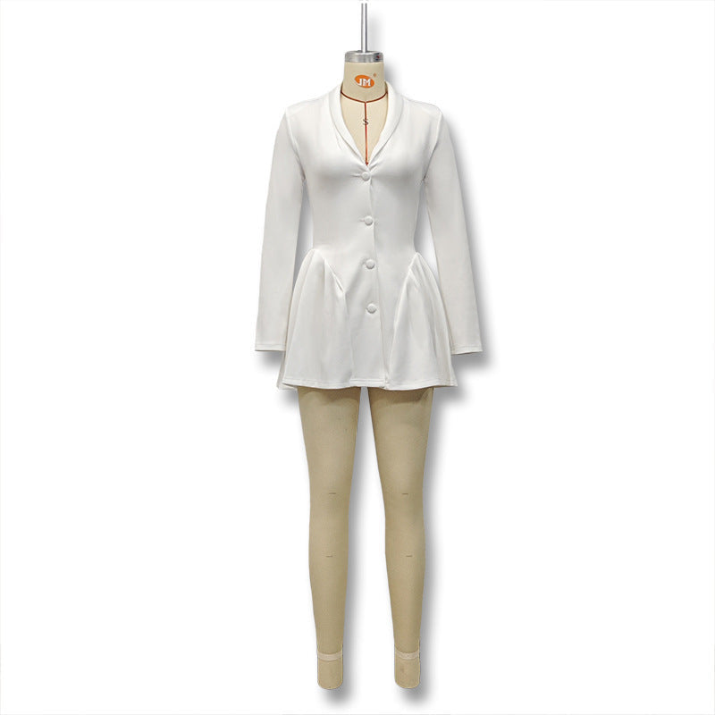 Damen Blazer-Kleid mit taillierter Silhouette und schwingendem Rock R&B