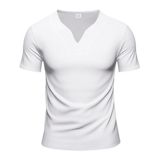Herren nan V-Ausschnitt-Sportshirt mit ergonomischen Formnähten und elastischem Jersey R&B