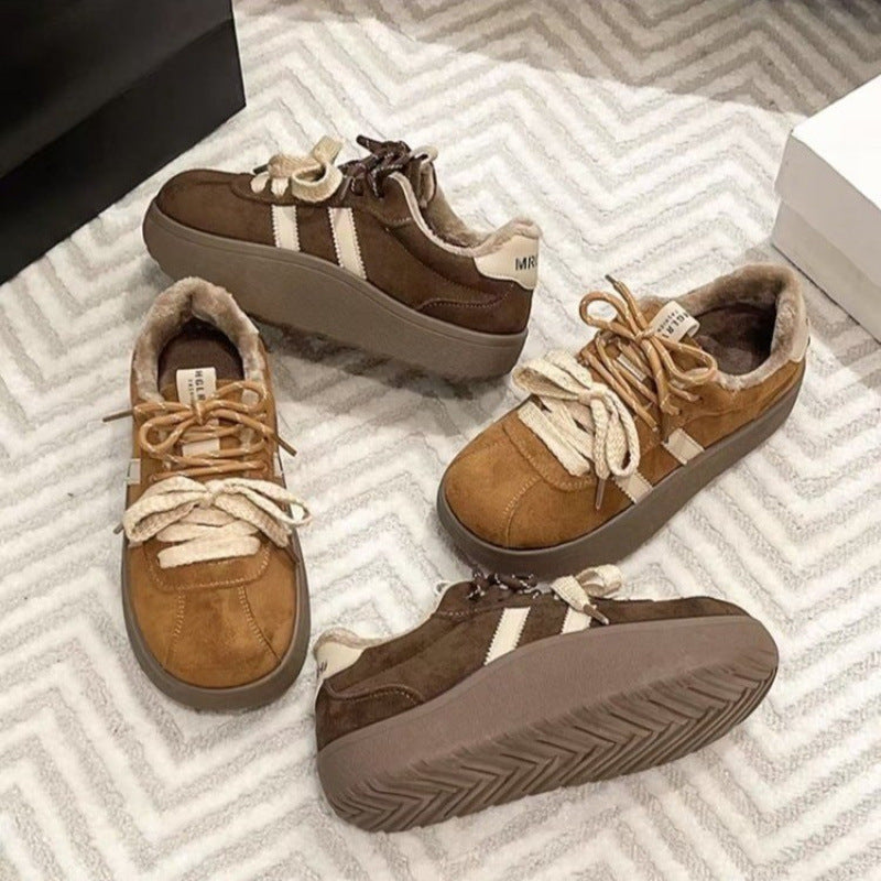 Damen Bequemliche Sneakers mit weichem Innenfutter und modischer Schnürung R&B