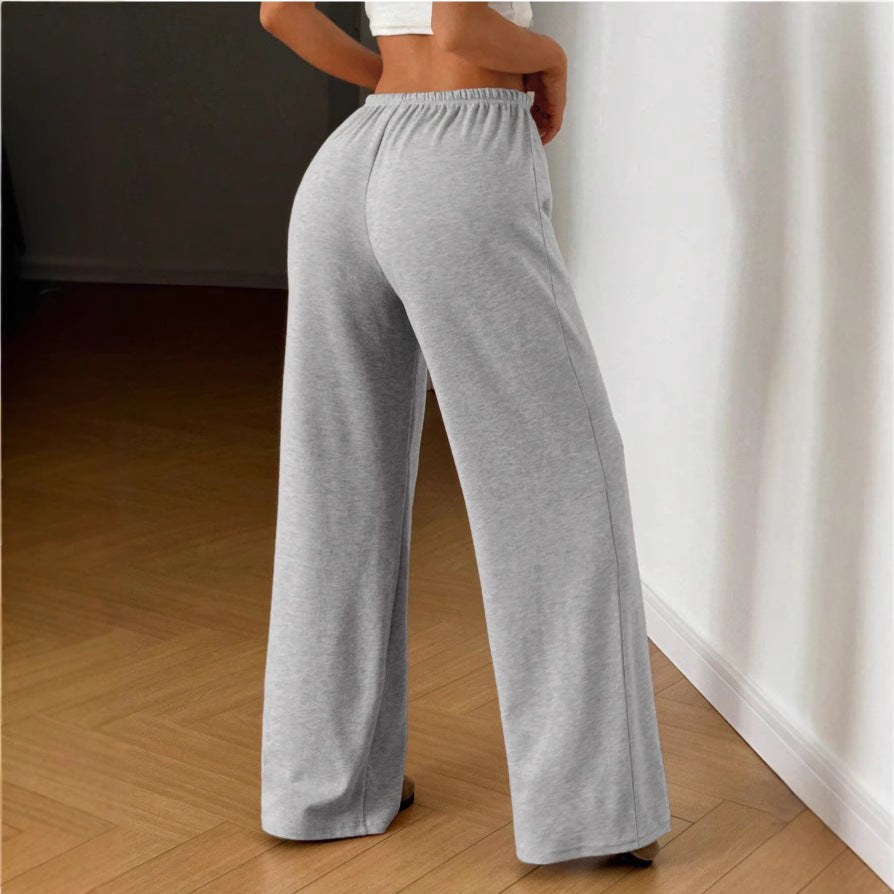 Damen weit geschnittene Freizeit-Hose mit bequemer Taille R&B