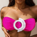 Damen Bandeau-Bikini mit auffälligem Ringdetail R&B