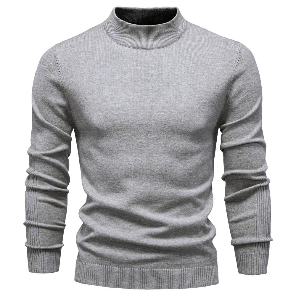 Herren Rollkragenpullover aus weichem Strickmaterial mit feiner Rippstruktur R&B
