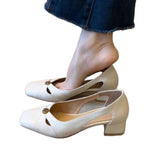 Damen Elegante und bequeme Pumps mit modischer Querriemenverzierung R&B