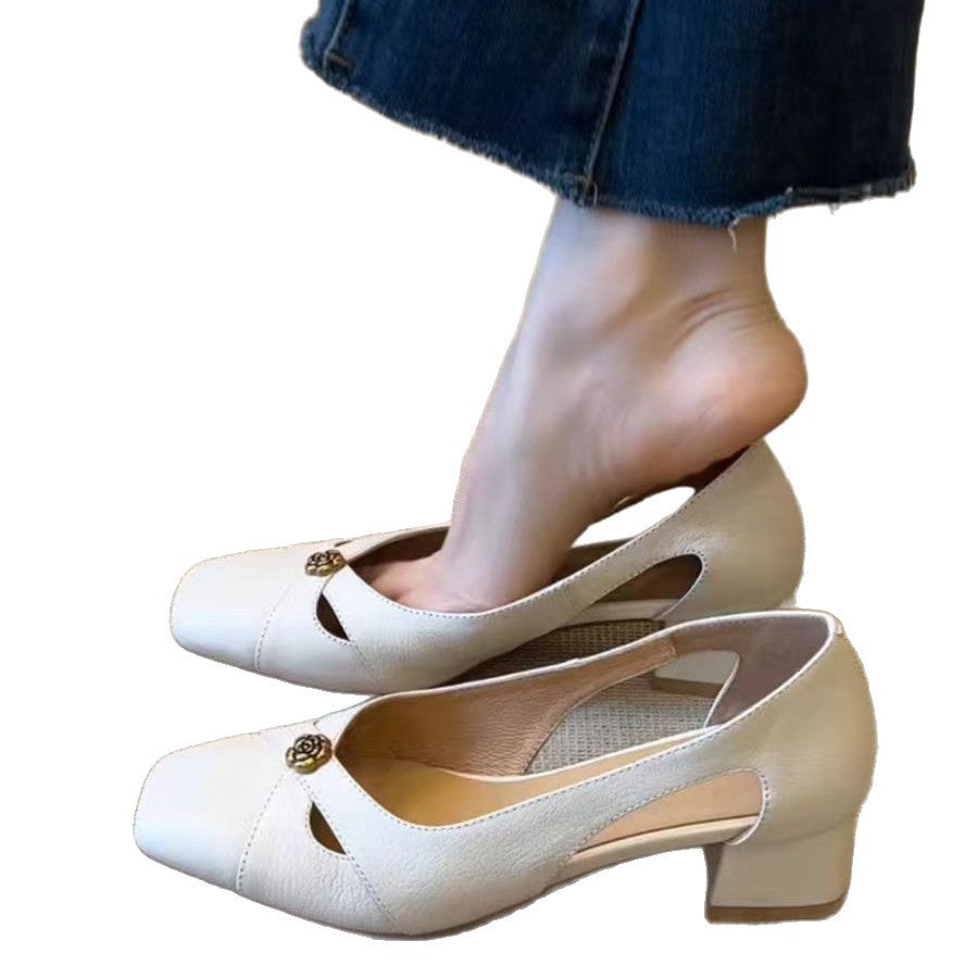 Damen Elegante und bequeme Pumps mit modischer Querriemenverzierung R&B