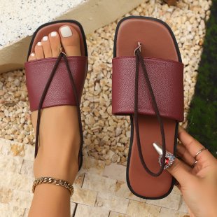 Damen Flauscher Riemchen-Sandalen mit modischer Schleifenverzierung R&B