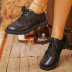 Damen Schnürschuhe mit atmungsaktiver Netzoberfläche und klassischem Lederdesign R&B
