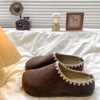 Damen Komfortable Filzclogs mit elegantem Riemen und weichem Innenfutter R&B
