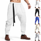 Herren lässige Struktur-Sweatpants mit verstellbarem Kordelzug R&B
