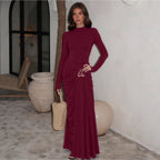 Damen Elegantes Kleid mit innovativem Design und kunstvollen Drapierungen R&B