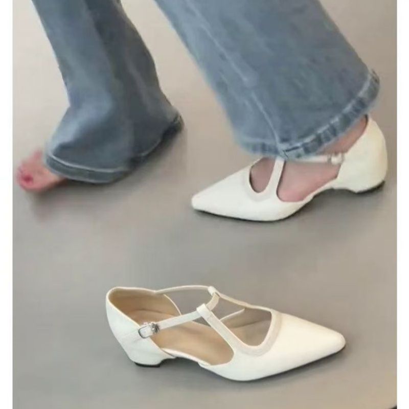 Damen elegante spitze Mary Jane Schuhe mit Riemen R&B