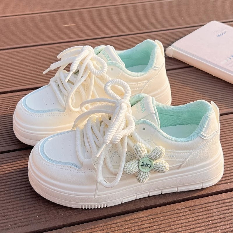 Damen Trendige Sneakers mit blumigen Akzenten und dämpfender Sohle
