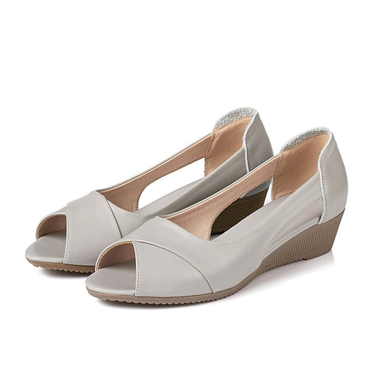 Damen Wedgesandaletten mit elegantem Cut-Out-Design und komfortabler Sohle R&B