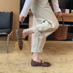Damen Komfortable Sandalen mit modischem Flechtmuster und hochwertiger Schnalle