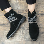 Damen Stiefeletten mit modischen Riemen und Kettenakzenten