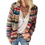 Damen Bunte Strickjacke mit modernem Design R&B