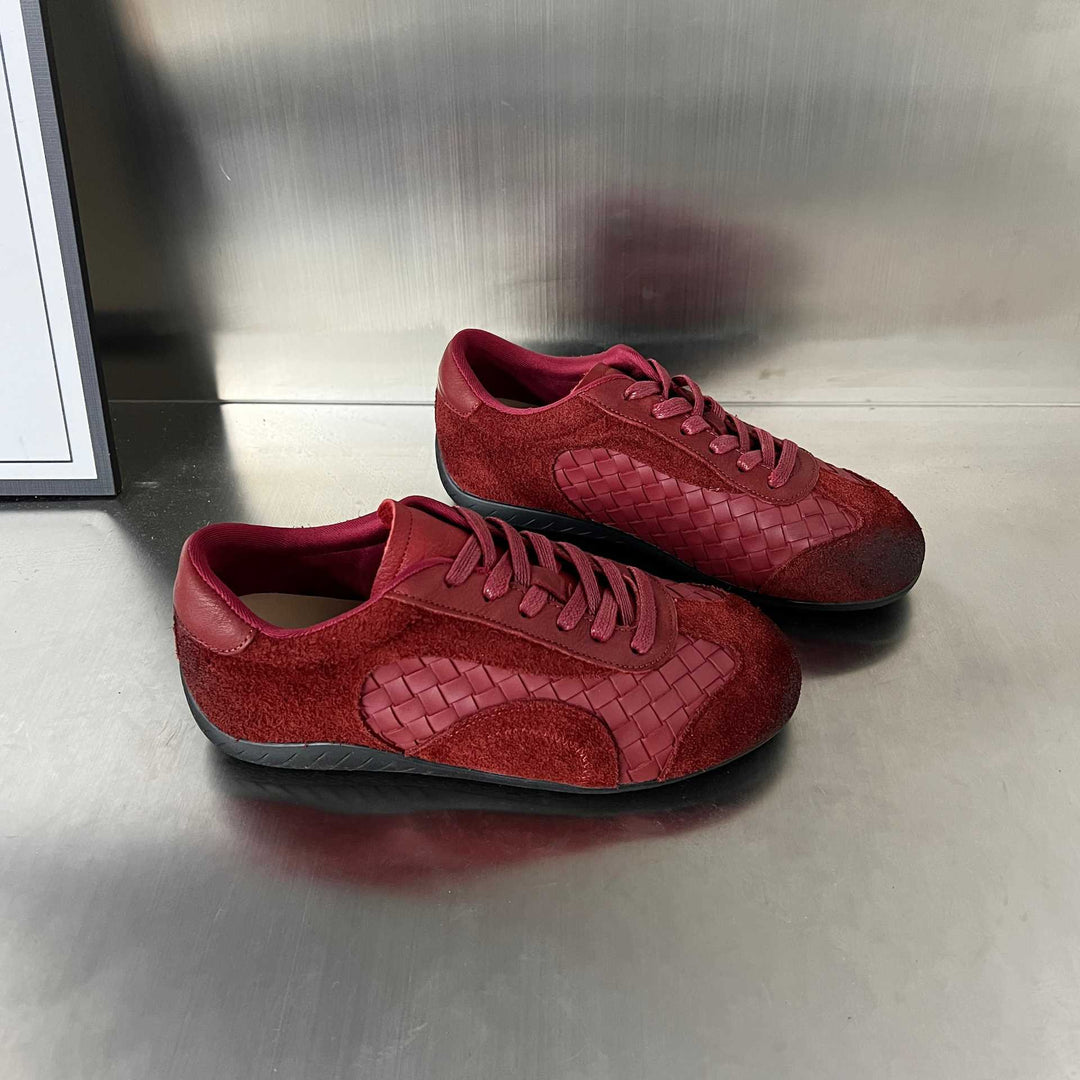 Damen Sportliche Sneaker mit exklusivem Veloursleder und modernem Flechtdesign R&B