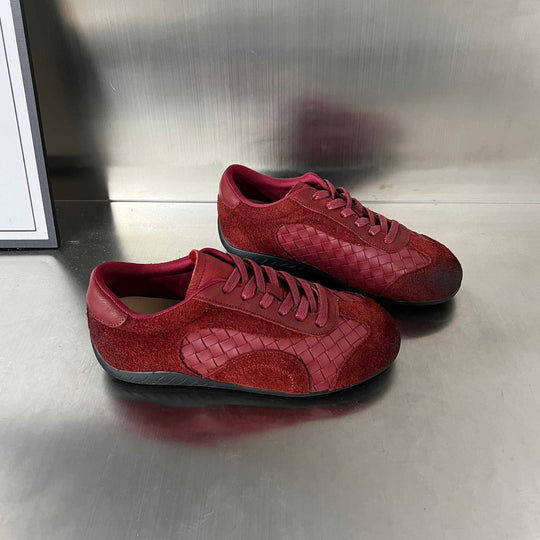 Damen Sportliche Sneaker mit exklusivem Veloursleder und modernem Flechtdesign R&B