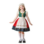 Damen nan traditionelles Kinderdirndl Kleid mit dekorativer Schnürung Schürze und Spitzenkopftuch R&B