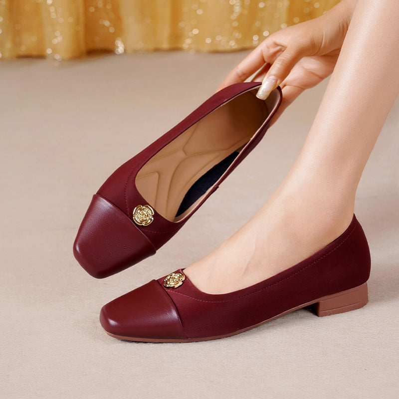 Damen Ballerinas mit elegante Spitze und modischer Verzierungsdetails R&B