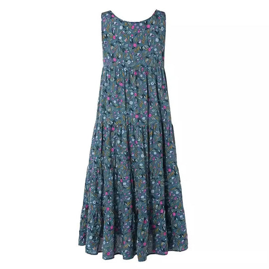 Damen Langes Freizeitkleid mit floralem Design R&B