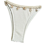 Damen Triangel-Bikini-Set mit verspielten Details und verstellbaren BindR&Bändern R&B
